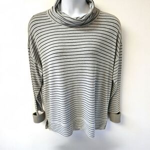 LIZ CLAIBORNE WEEKEND New Plus Size Striped Cowl Neck Pullover XXL-3X
